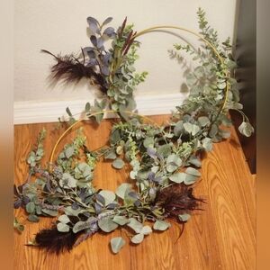 Green and Purple Floral Wreath